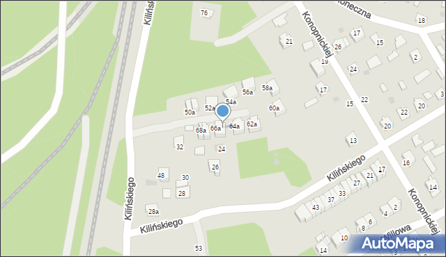 Nowa Dęba, Wczasowa, 66b, mapa Nowa Dęba