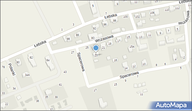 Nowęcin, Wczasowa, 23, mapa Nowęcin