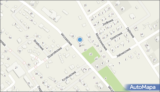 Nowy Dębiec, Wczasowa, 16, mapa Nowy Dębiec