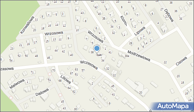 Nowy Dębiec, Wczasowa, 36, mapa Nowy Dębiec