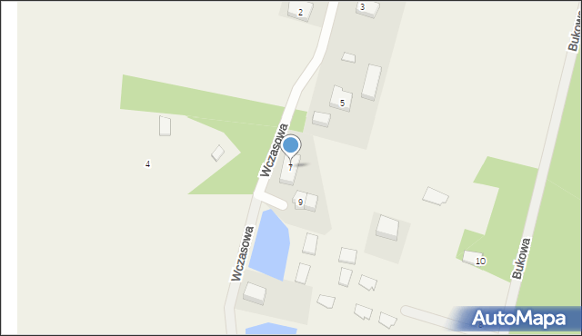 Objazda, Wczasowa, 7, mapa Objazda