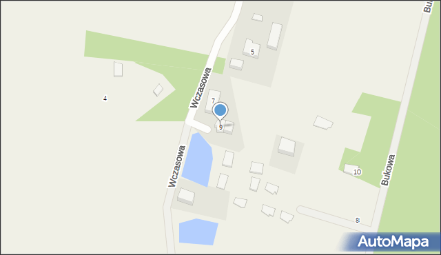 Objazda, Wczasowa, 9, mapa Objazda