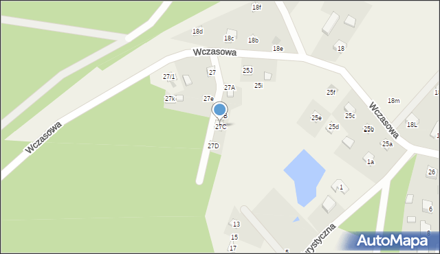 Ocypel, Wczasowa, 27C, mapa Ocypel