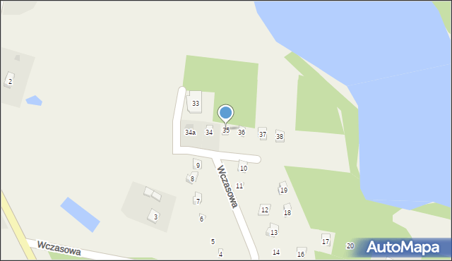 Osiek, Wczasowa, 35, mapa Osiek