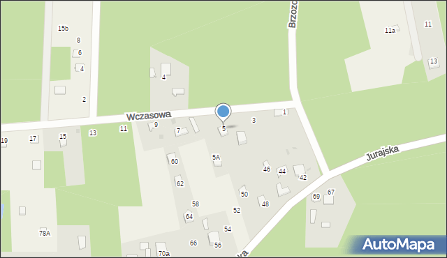 Ostrów, Wczasowa, 5, mapa Ostrów