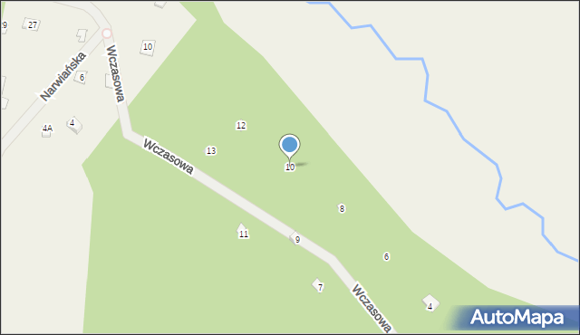 Ostrykół Dworski, Wczasowa, 10, mapa Ostrykół Dworski