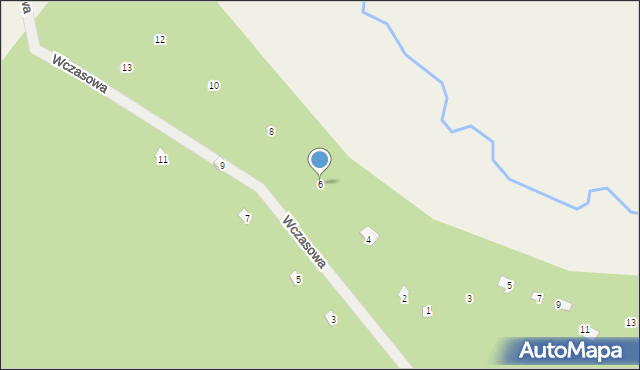 Ostrykół Dworski, Wczasowa, 6, mapa Ostrykół Dworski