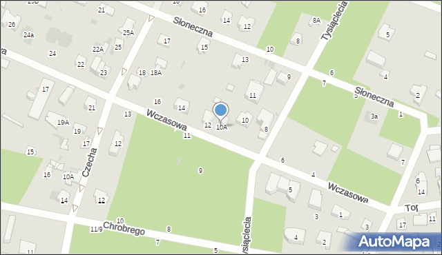 Otwock, Wczasowa, 10A, mapa Otwock