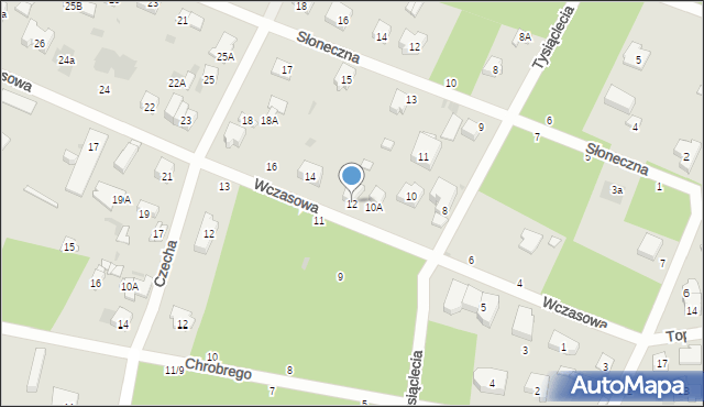 Otwock, Wczasowa, 12, mapa Otwock