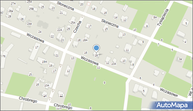 Otwock, Wczasowa, 14, mapa Otwock