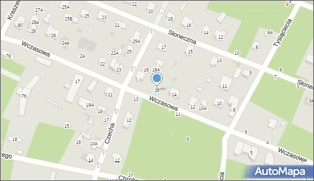 Otwock, Wczasowa, 16, mapa Otwock