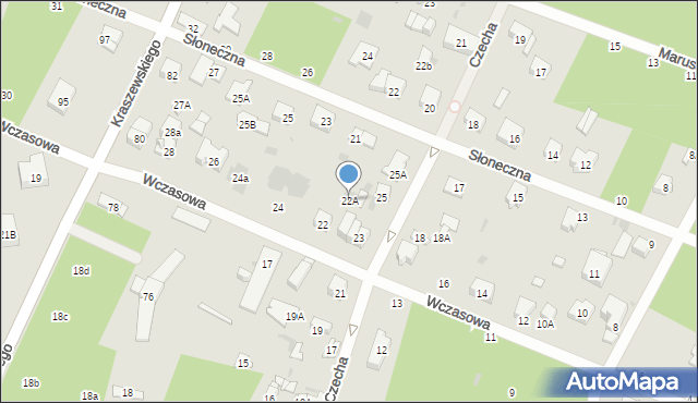 Otwock, Wczasowa, 22A, mapa Otwock