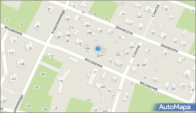 Otwock, Wczasowa, 24, mapa Otwock