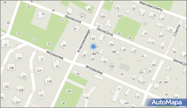 Otwock, Wczasowa, 28a, mapa Otwock