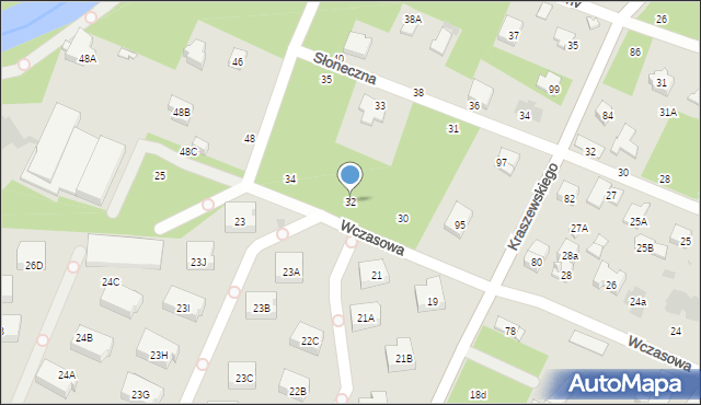 Otwock, Wczasowa, 32, mapa Otwock