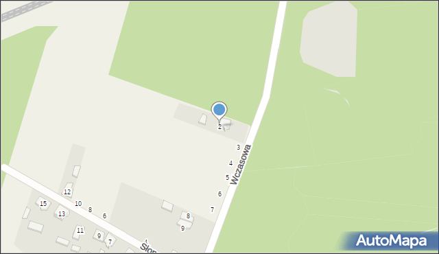 Pietrzaki, Wczasowa, 2, mapa Pietrzaki