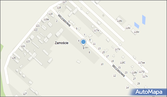 Pstrokonie, Wczasowa, 6, mapa Pstrokonie