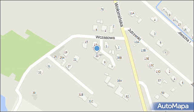 Radzymin, Wczasowa, 11, mapa Radzymin