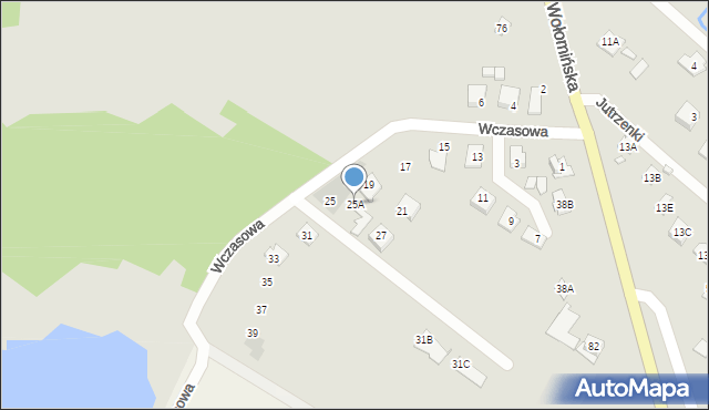 Radzymin, Wczasowa, 25A, mapa Radzymin