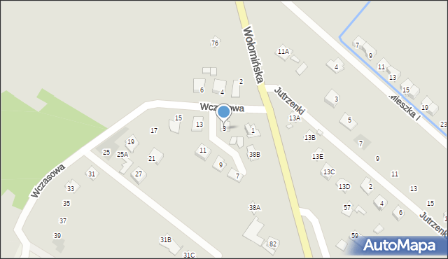 Radzymin, Wczasowa, 3, mapa Radzymin