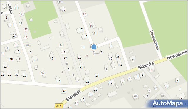 Radzyń, Wczasowa, 7, mapa Radzyń