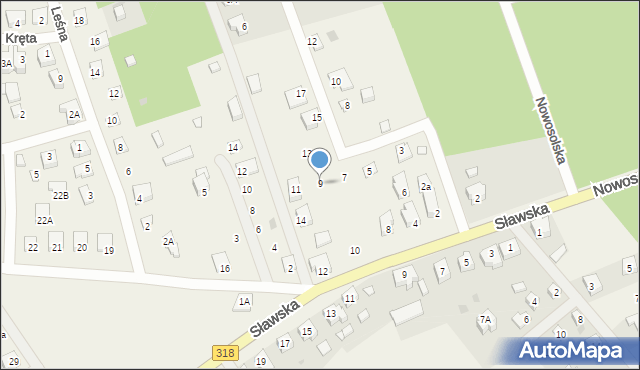 Radzyń, Wczasowa, 9, mapa Radzyń