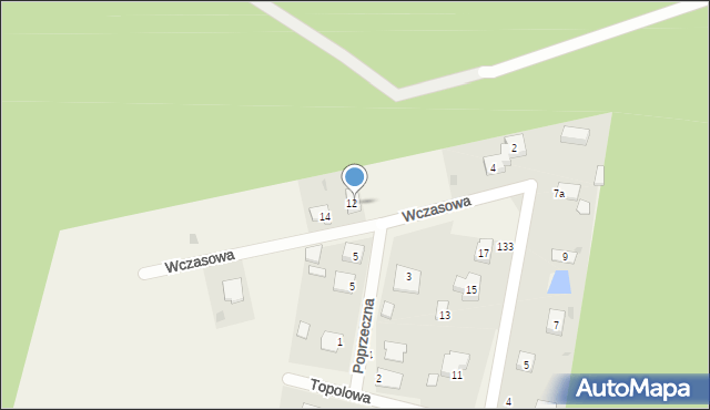 Ręczno, Wczasowa, 12, mapa Ręczno