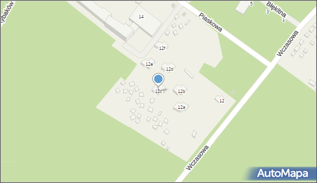 Rowy, Wczasowa, 12c, mapa Rowy