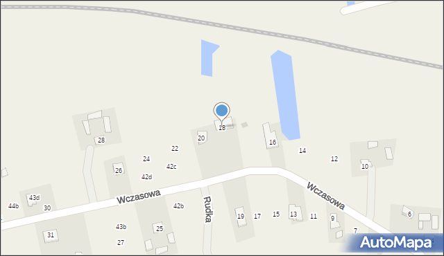 Rudka, Wczasowa, 18, mapa Rudka