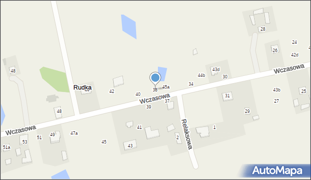 Rudka, Wczasowa, 38, mapa Rudka