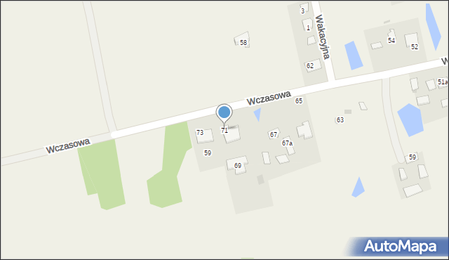 Rudka, Wczasowa, 71, mapa Rudka