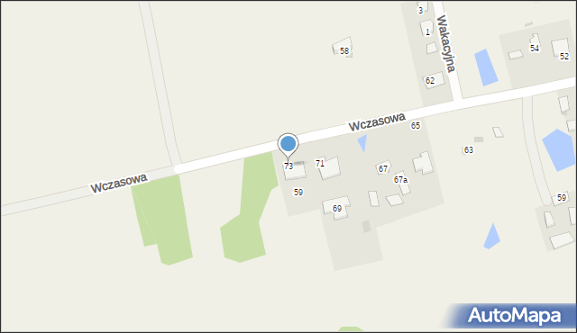 Rudka, Wczasowa, 73, mapa Rudka