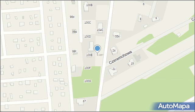 Rynia, Wczasowa, 73, mapa Rynia