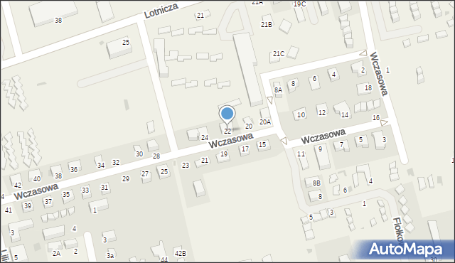 Sianożęty, Wczasowa, 22, mapa Sianożęty