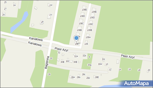 Skrzeszew, Wczasowa, 108, mapa Skrzeszew