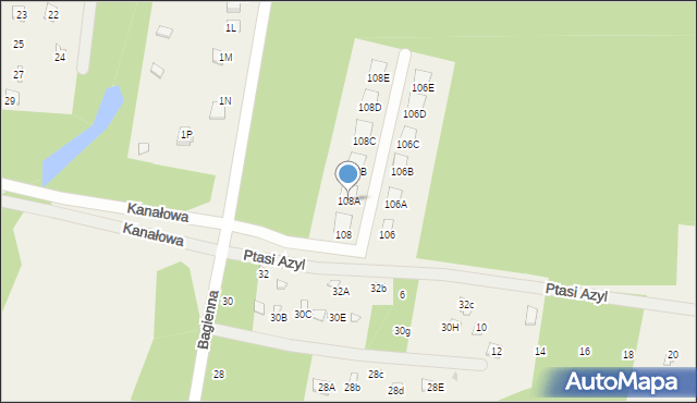 Skrzeszew, Wczasowa, 108A, mapa Skrzeszew