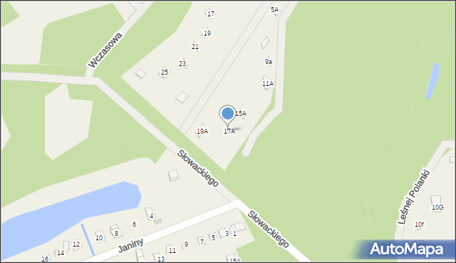 Skrzeszew, Wczasowa, 17A, mapa Skrzeszew