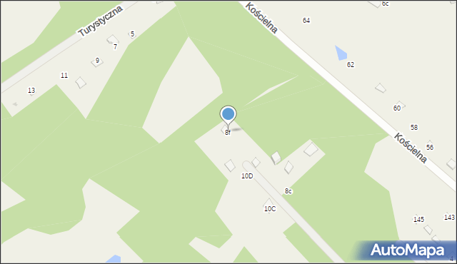 Skrzeszew, Wczasowa, 8f, mapa Skrzeszew