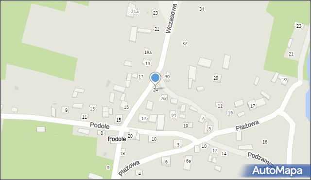 Solec nad Wisłą, Wczasowa, 24, mapa Solec nad Wisłą