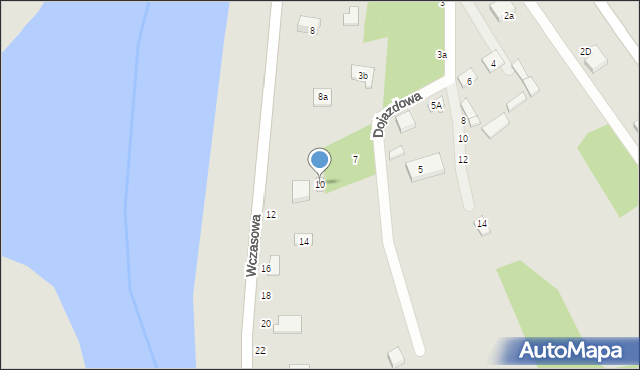 Stryków, Wczasowa, 10, mapa Stryków