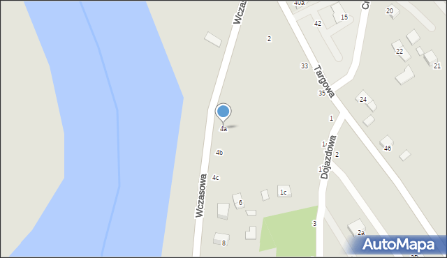 Stryków, Wczasowa, 4a, mapa Stryków