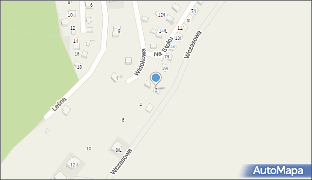 Strzegomiany, Wczasowa, 2, mapa Strzegomiany