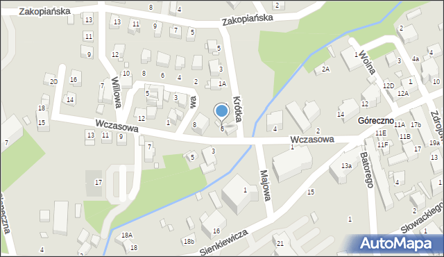 Świeradów-Zdrój, Wczasowa, 6, mapa Świeradów-Zdrój