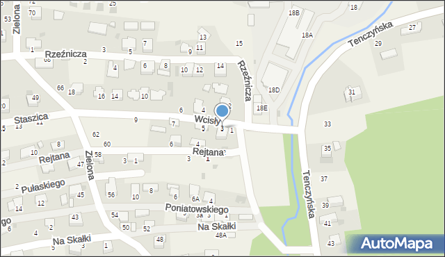 Tenczynek, Wcisły Wincentego, 3, mapa Tenczynek