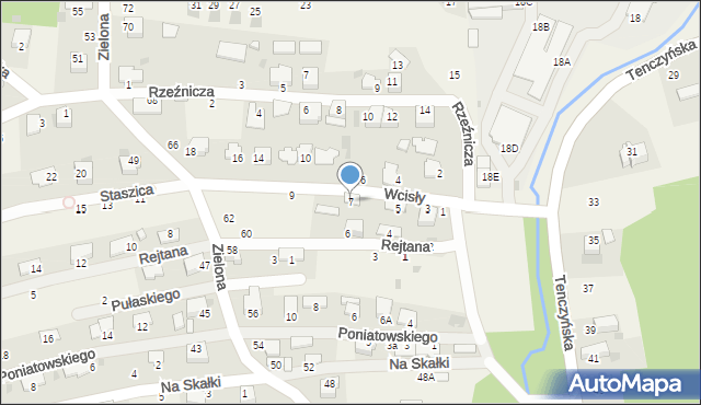 Tenczynek, Wcisły Wincentego, 7, mapa Tenczynek
