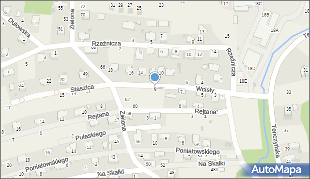 Tenczynek, Wcisły Wincentego, 9, mapa Tenczynek