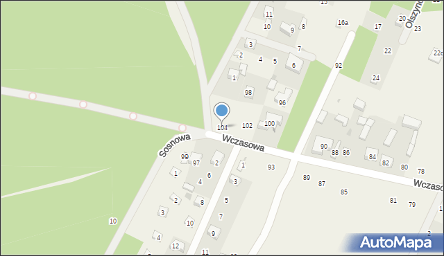 Tresta, Wczasowa, 104, mapa Tresta