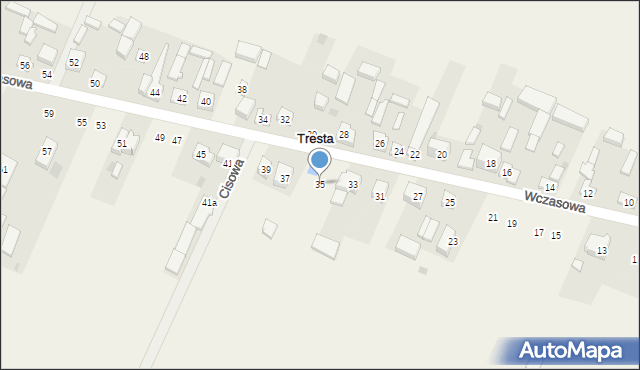 Tresta, Wczasowa, 35, mapa Tresta