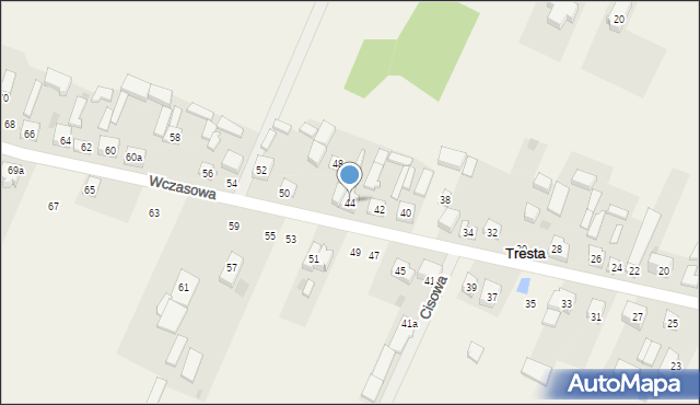 Tresta, Wczasowa, 44, mapa Tresta