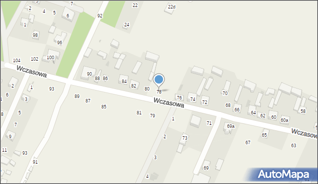 Tresta, Wczasowa, 78, mapa Tresta